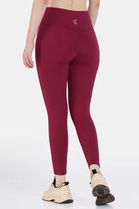 Zelocity Quick Dry Gym Leggings - Beet Red — thumbnail 4
